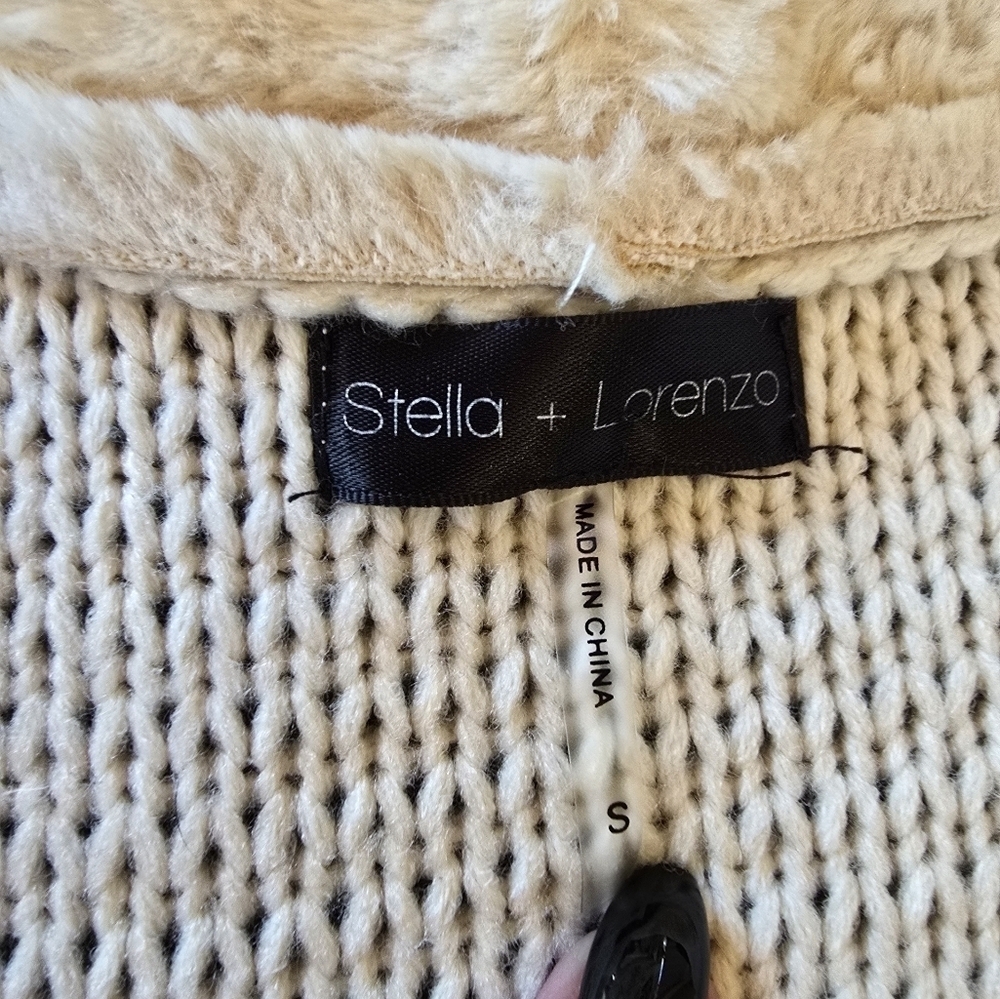 Stella & Lorenzo faux fur suede jacket small - Picture 11 of 16